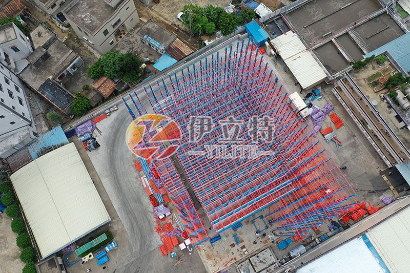 库架合一冷库自动化立体仓库施工现场火热进行中。(图3)